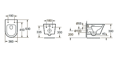 Подвесной унитаз Lavinia Boho Biore Rimless 3304003R
