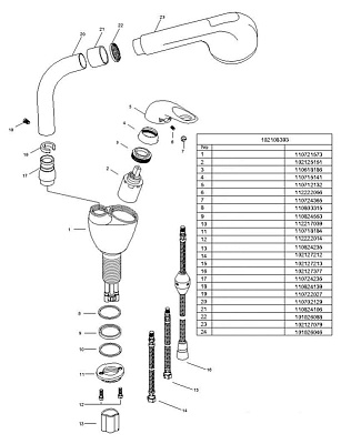 Смеситель E.C.A. Mix 2000 102108393 для кухонной мойки