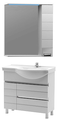 Тумба с раковиной Aquanet Доминика 90 белая R