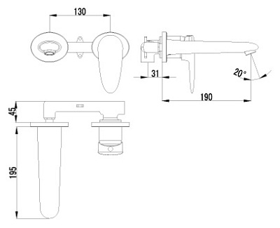 Смеситель Lemark Status LM4426C для раковины