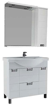 Зеркало-шкаф Aquanet Сити 100 белый