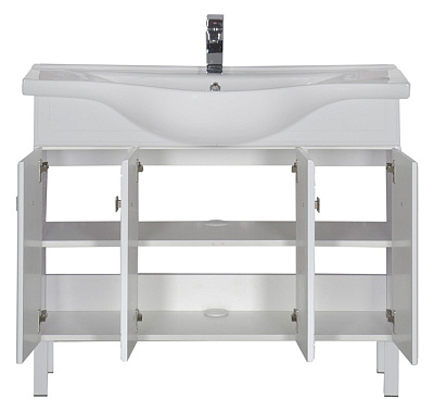 Тумба с раковиной Aquanet Стайл 105 с дверками