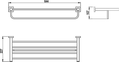 Полка для полотенец Timo Selene 10058/00 хром
