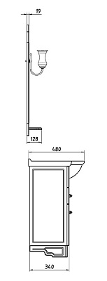 Мебель для ванной ASB-Mebel Астра нсв декор 85 белая