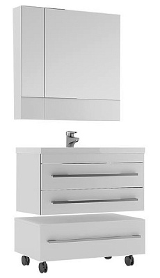 Тумба Aquanet Верона 75 подкатная белая