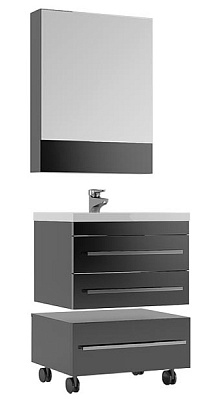 Зеркало-шкаф Aquanet Верона 58 черный