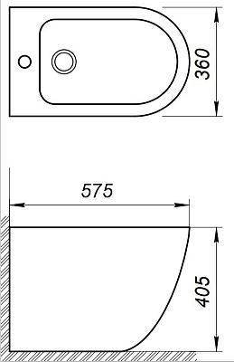 Биде напольное BelBagno Sfera-R BB2141B