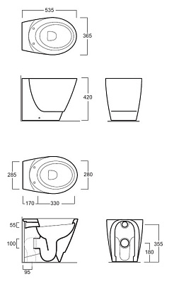 Унитаз приставной Simas Bohemien BO 01