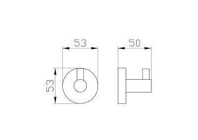 Крючок для ванной WONZON & WOGHAND EASY, Хром WW-8105