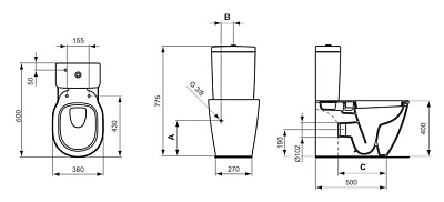 Унитаз-компакт Ideal Standard Connect Space E119501