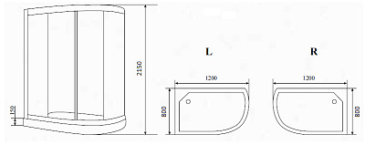 Душевая кабина Timo Eco TE-0702 R