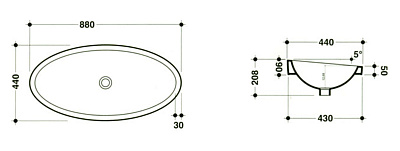Раковина Disegno Ceramica Sfera 555