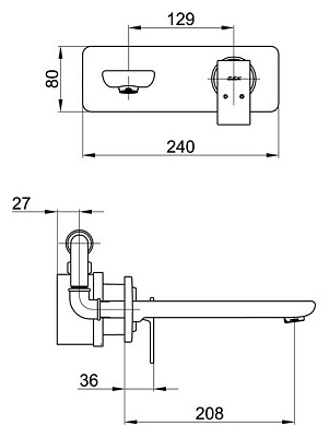 Смеситель E.C.A. Neva 102105122 для раковины