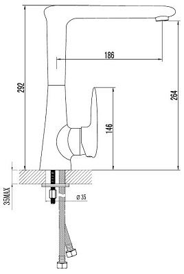 Смеситель Lemark Status LM4405C для кухонной мойки