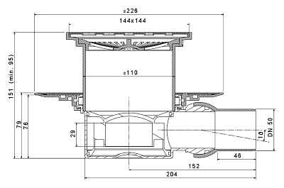 Confluo Standard Dry 1 Ceramic Точечный трап PESTAN