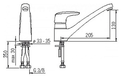 Смеситель Oras Vega 1820F для кухни