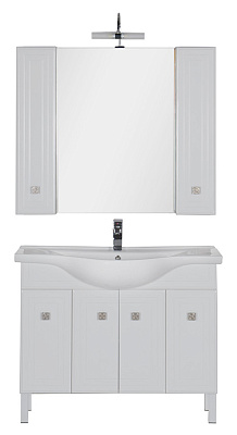 Тумба с раковиной Aquanet Стайл 105 с дверками