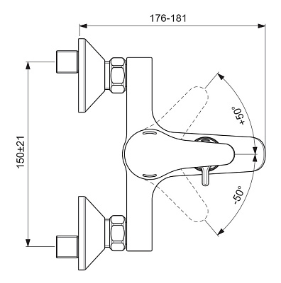 Смеситель Vidima Next BA371AA для ванны с душем