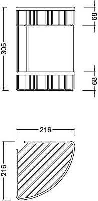 Полка угловая двойная Timo Nelson 160082/02 антик