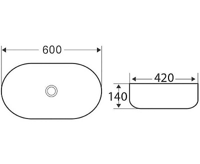 Раковина BelBagno BB1084 накладная