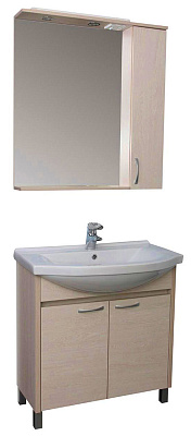 Зеркало-шкаф Aquanet Донна 80 светлый дуб