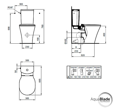Унитаз-компакт Ideal Standard Connect Air E013701