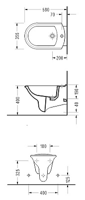 Биде подвесное Serel Orchidee 6819