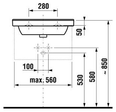 Раковина Jika Cubito 55 1042.2