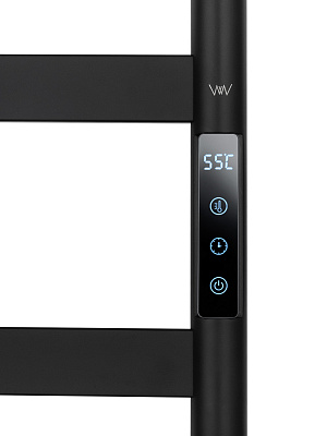 Полотенцесушитель электрический WONZON & WOGHAND ESSEN, Черный матовый WW-A405-MB