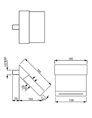 Верхняя душевая лейка Artize Lexa LEX-CHR-67859