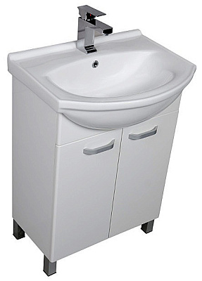 Тумба с раковиной Aquanet Глория 60 белая