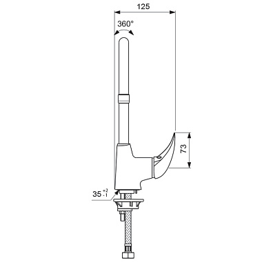 Смеситель Vidima Orion BA365AA для кухонной мойки