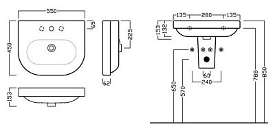 Раковина Hatria Daytime (55 см)