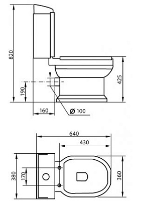 Унитаз-компакт Cezares Laredo