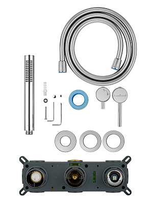 Смеситель для душевой системы встраиваемый WONZON & WOGHAND STICK, Хром WW-838017-CR