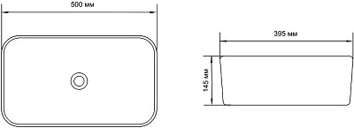Раковина Aquanet LAKE-1-MB