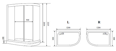 Душевая кабина Timo Ilma 902 L