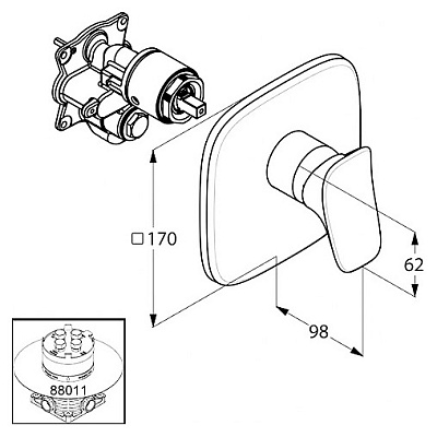 Смеситель Kludi Ambienta 536550575 для душа