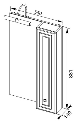 Зеркало-шкаф Aquanet Стайл 55
