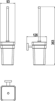 Щетка для туалета Timo Selene 10061/00 хром