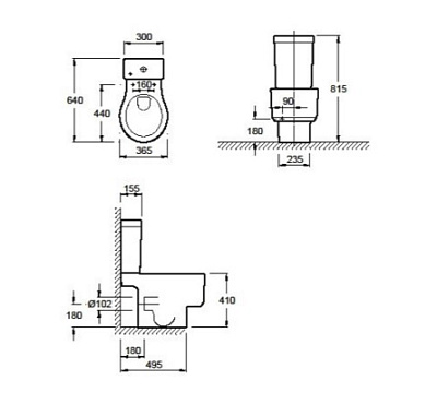 Чаша для унитаза-компакта Jacob Delafon Formilia Viragio 4448K