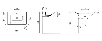 Раковина GSI Norm 75