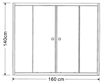 Шторка на ванну Aquanet AQ5 (160 см)