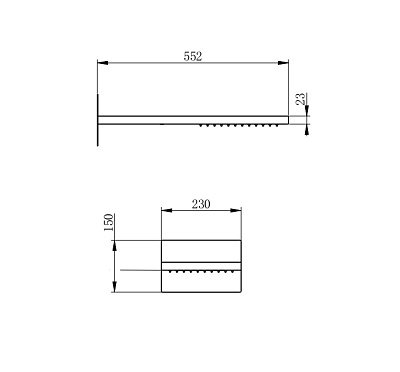 Верхний душ WONZON & WOGHAND, Хром WW-HS101-CR