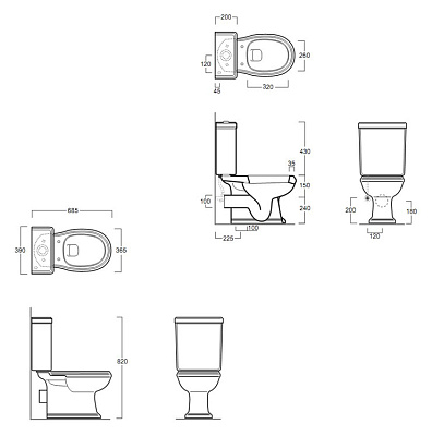Унитаз-компакт Simas Arcade AR 831