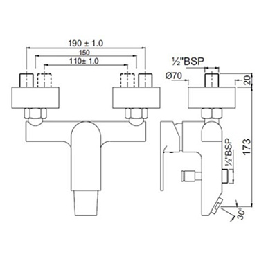 Смеситель Jaquar Lyric LYR-CHR-38119