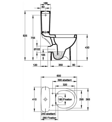 Бачок для унитаза Jacob Delafon Odeon Up E4740