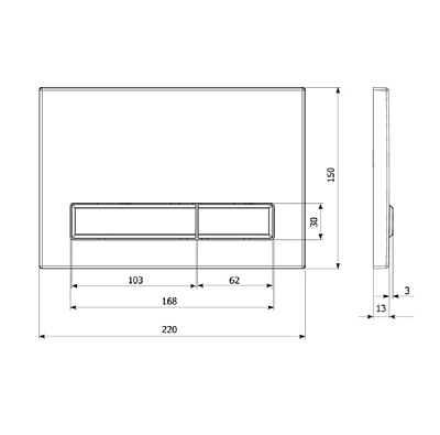 Клавиша смыва Lavinia Boho RelFix 38050802 c антибактериальным покрытием SanitiZed
