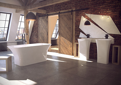 Смеситель напольный BESCO Modern I черный матовый