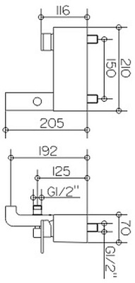 Смеситель Keuco Edition 300 53020 010100 для ванны с душем